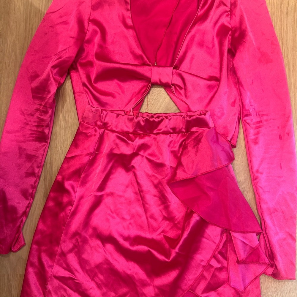 PrettyLittleThing Pink Skirt Set